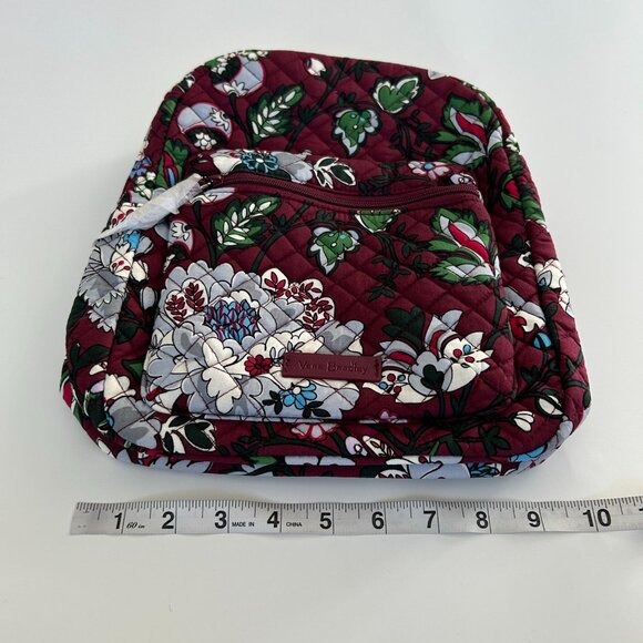 NWT Vera Bradley Iconic Leighton Backpack In Bordeaux Blooms NEW - Picture 7 of 11
